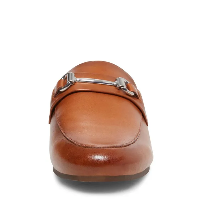 Steve Madden Kandi Cognac Leather Womens Flats