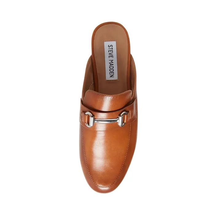 Steve Madden Kandi Cognac Leather Womens Flats