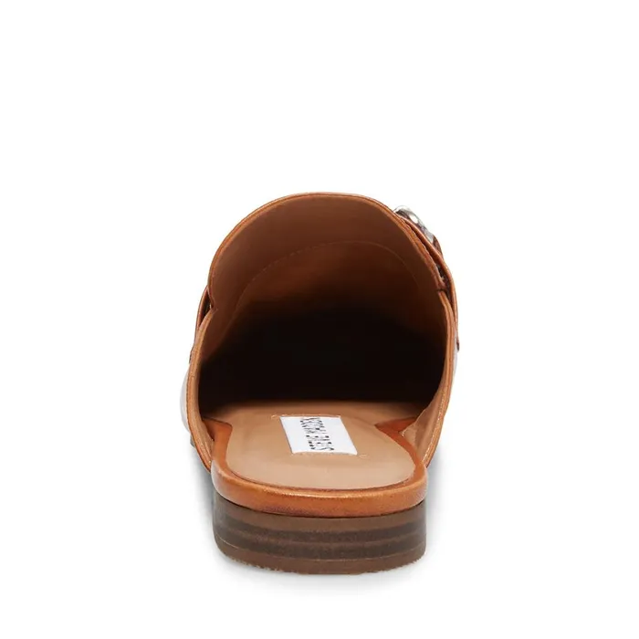 Steve Madden Kandi Cognac Leather Womens Flats