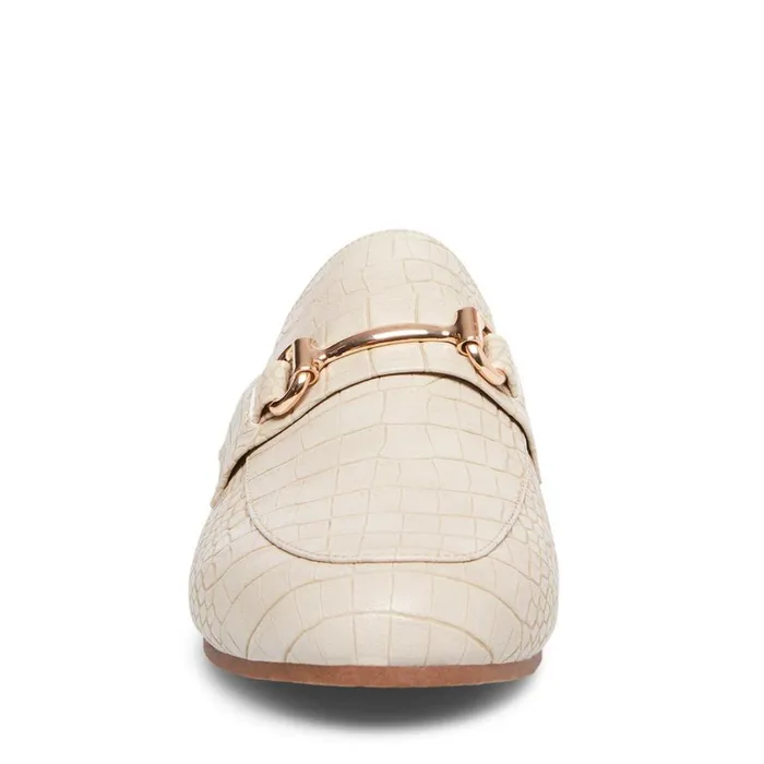 Steve Madden Kandi Taupe Crocodile Womens Flats