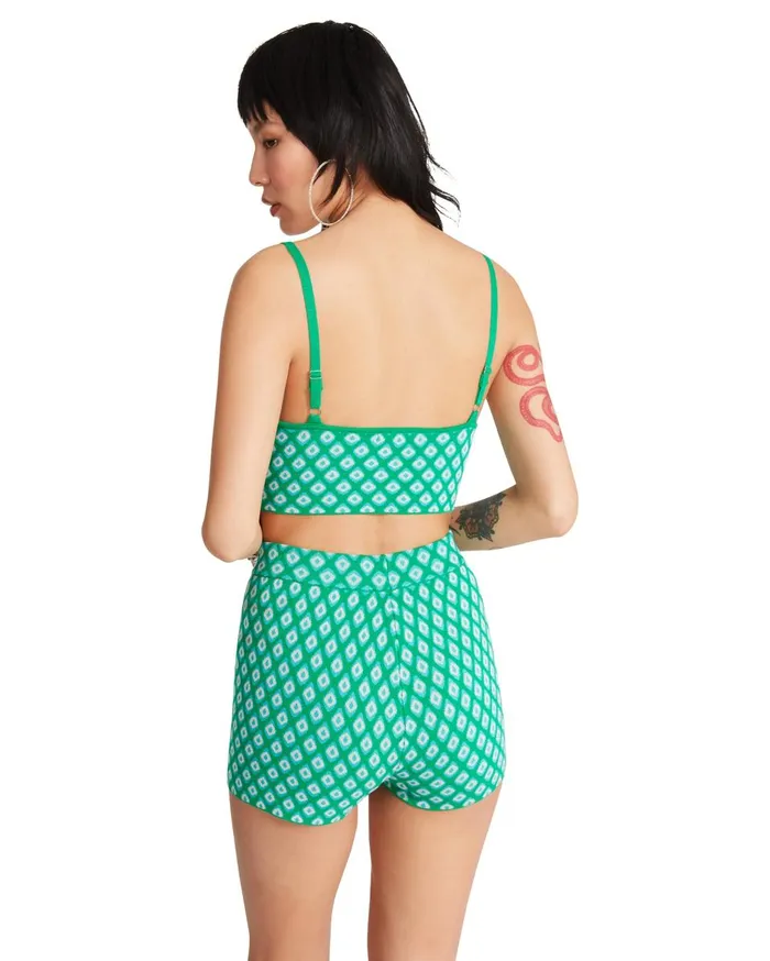 Steve Madden Knit Crop Set Green Womens Bottoms Steve Madden Knit Crop Set Green Womens Bottoms