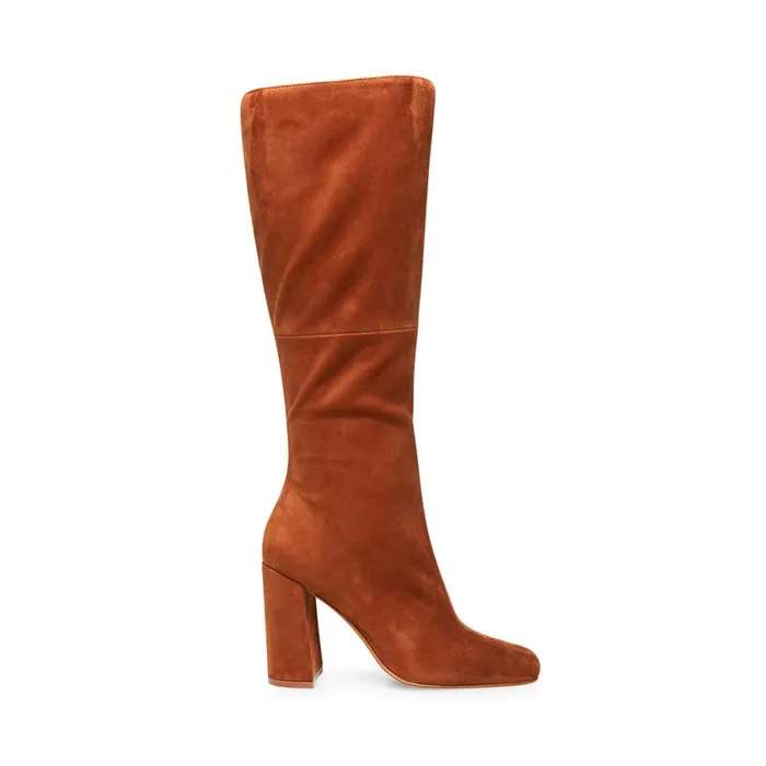 Steve Madden Leilana Chestnut Suede Womens Boots