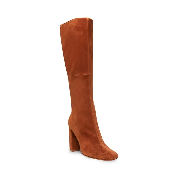 Steve Madden Leilana Chestnut Suede Womens Boots