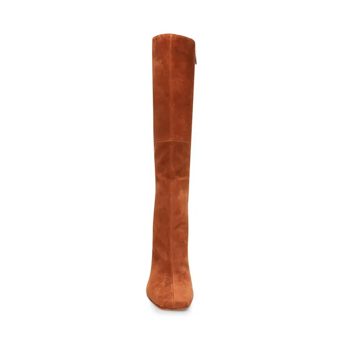 Steve Madden Leilana Chestnut Suede Womens Boots