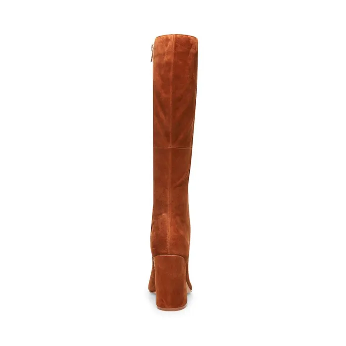 Steve Madden Leilana Chestnut Suede Womens Boots