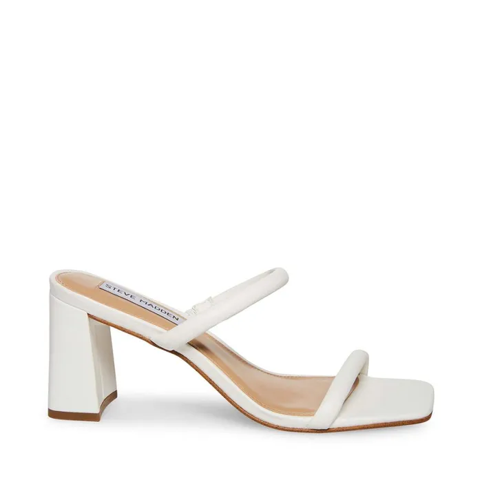 Steve Madden Lilah White Womens Mules