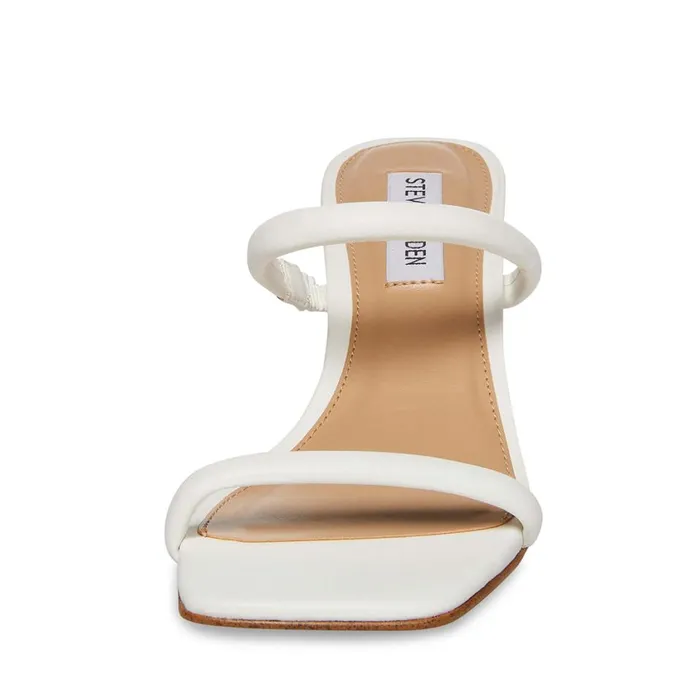 Steve Madden Lilah White Womens Mules