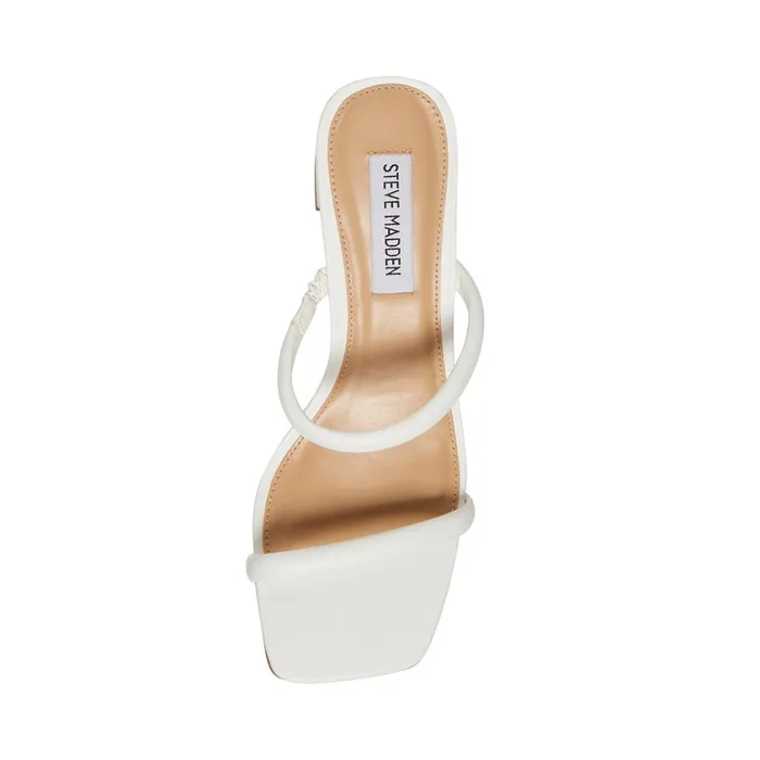 Steve Madden Lilah White Womens Mules