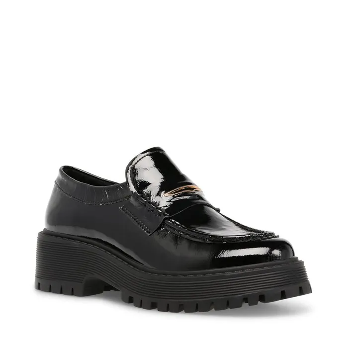 Steve Madden Malvern Black Patent Womens Loafers