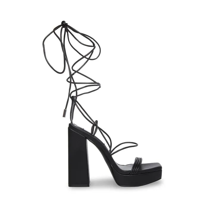Steve Madden Manzie Black Womens Platforms