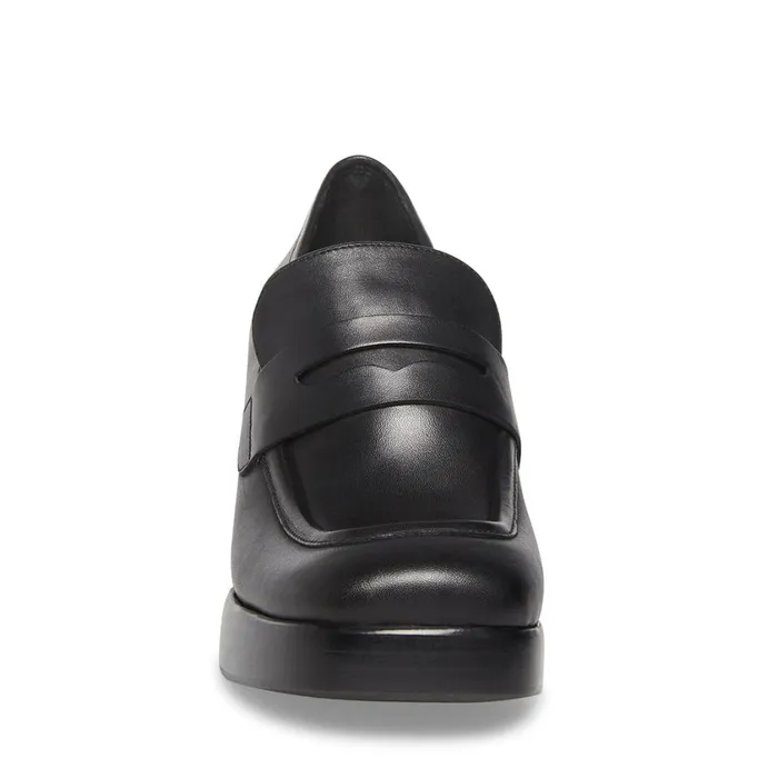 Steve Madden Marla Black Leather Womens Loafers Steve Madden Marla Black Leather Womens Loafers