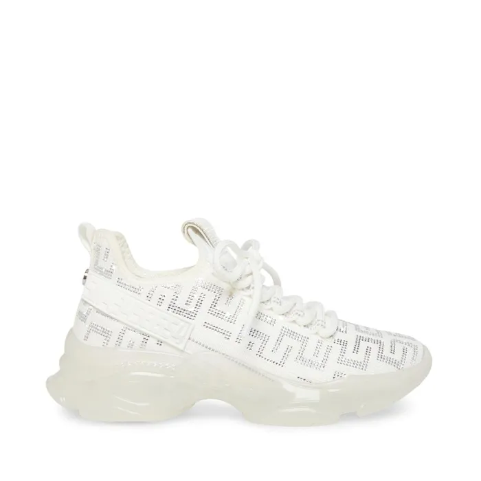 Steve Madden Maxima S Whitesilver White Silver Womens Sneakers