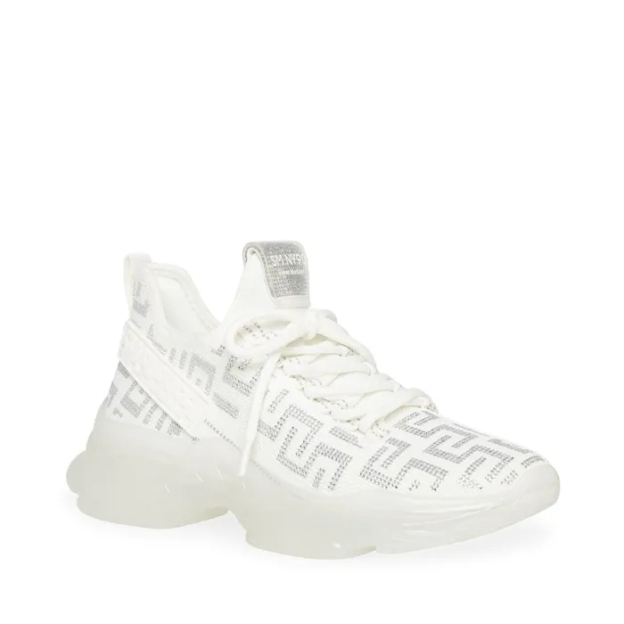 Steve Madden Maxima S Whitesilver White Silver Womens Sneakers