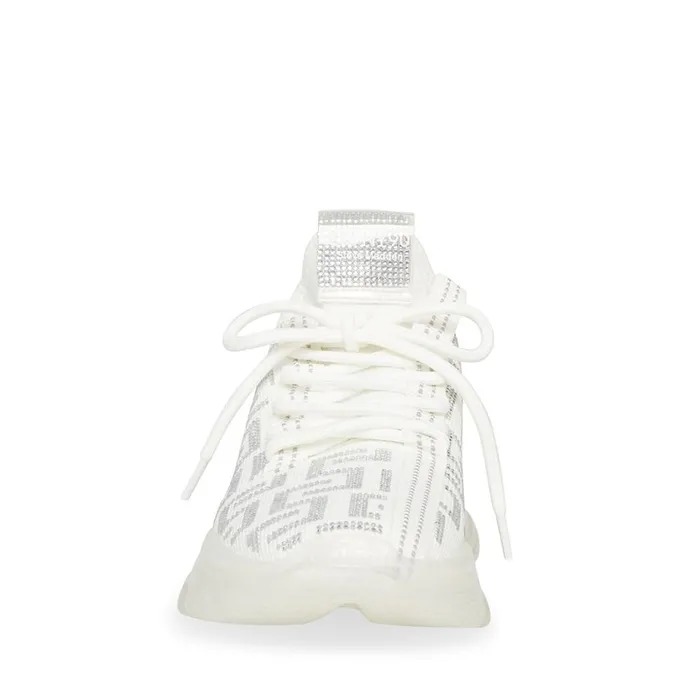 Steve Madden Maxima S Whitesilver White Silver Womens Sneakers