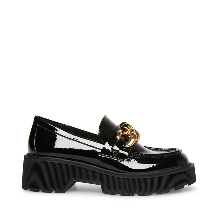 Steve Madden Meadow Black Patent Womens Loafers