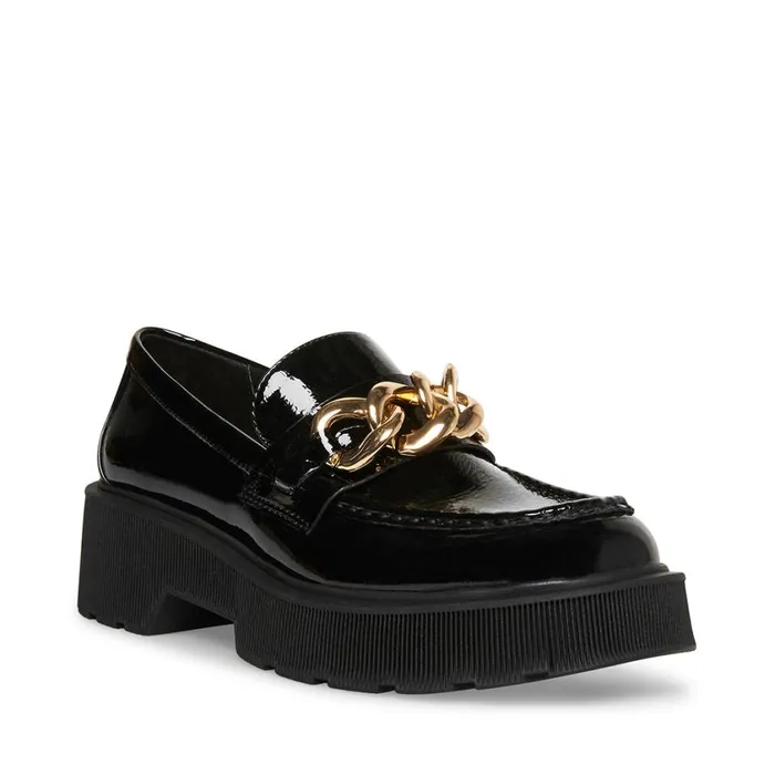 Steve Madden Meadow Black Patent Womens Loafers