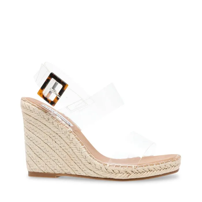 Steve Madden Meridian Clear Womens Wedges