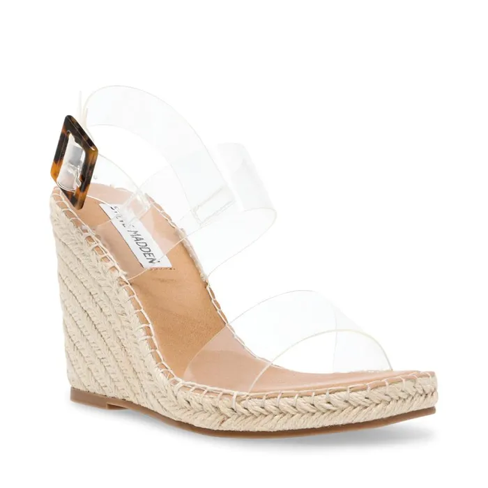 Steve Madden Meridian Clear Womens Wedges