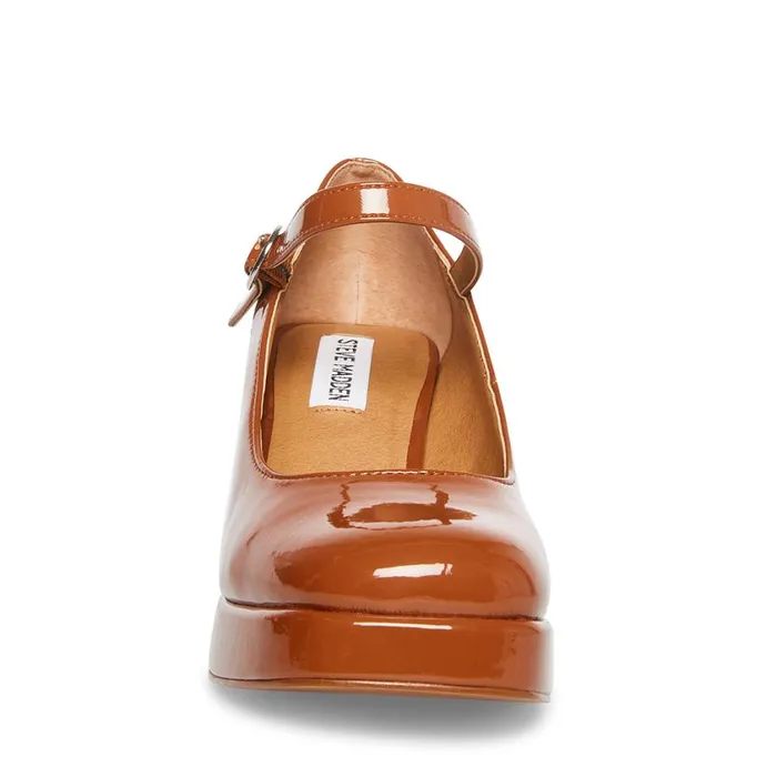 Steve Madden Mingle Cognac Patent Womens Loafers Steve Madden Mingle Cognac Patent Womens Loafers