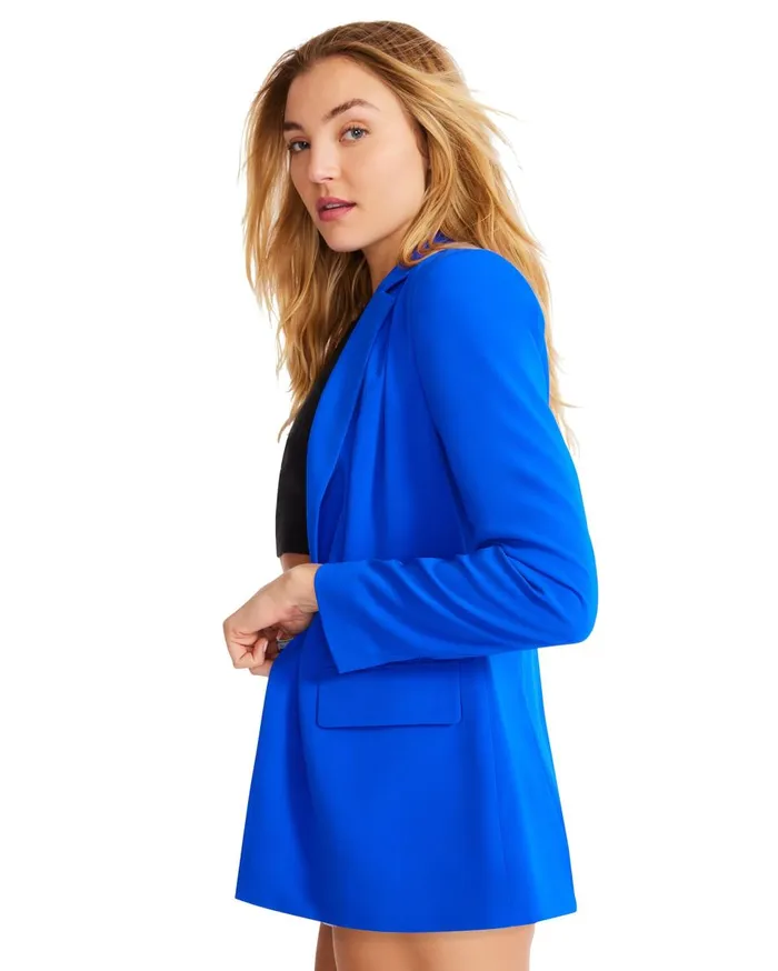 Steve Madden Neon Blazer Blue Womens Jackets and Coats