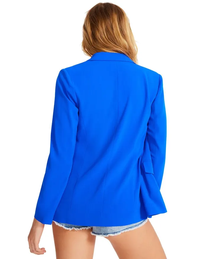 Steve Madden Neon Blazer Blue Womens Jackets and Coats