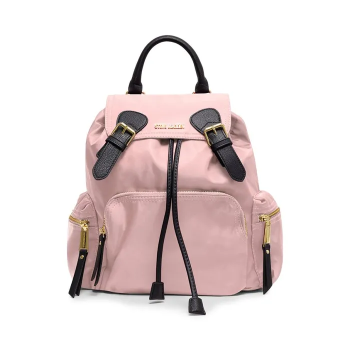 Steve Madden Nylon Backpack Blush Womens Belt Bags and Backpacks