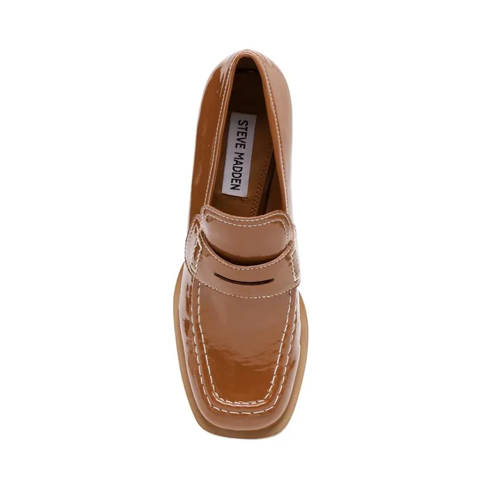 Steve Madden Nyomi Camel Patent Womens Loafers
