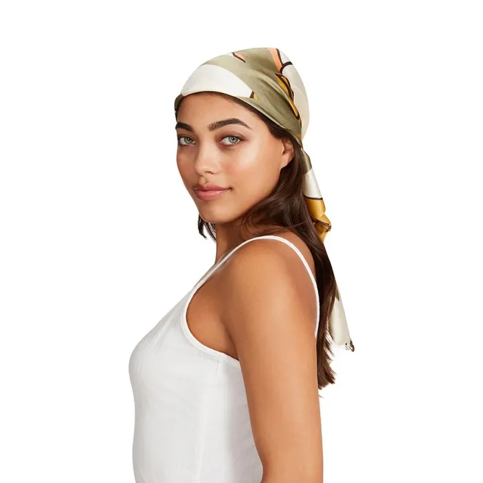 Steve Madden Poppy Print Bandana Natural Womens Hats and Hair Accessories Steve Madden Poppy Print Bandana Natural Womens Hats and Hair Accessories