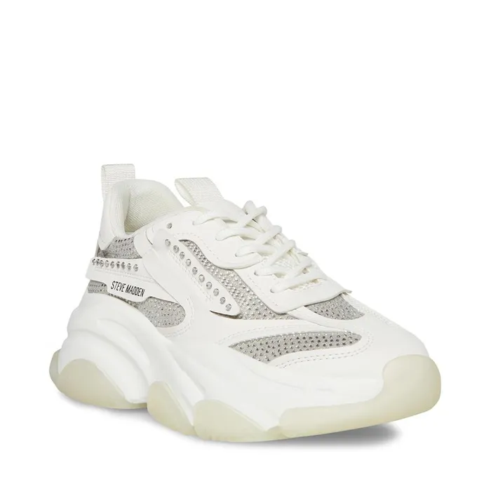Steve Madden Possession R White Womens Sneakers Steve Madden Possession R White Womens Sneakers