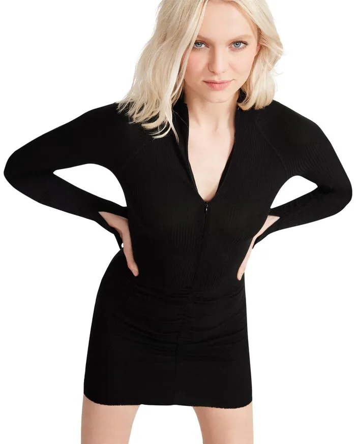 Steve Madden Reversible Mini Dress Black Womens Dresses