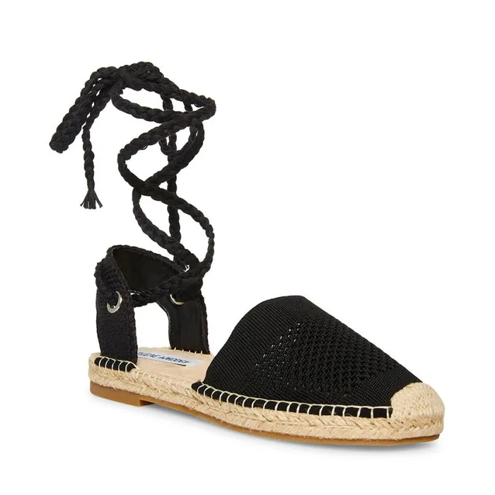 Steve Madden Rome Black Womens Flats
