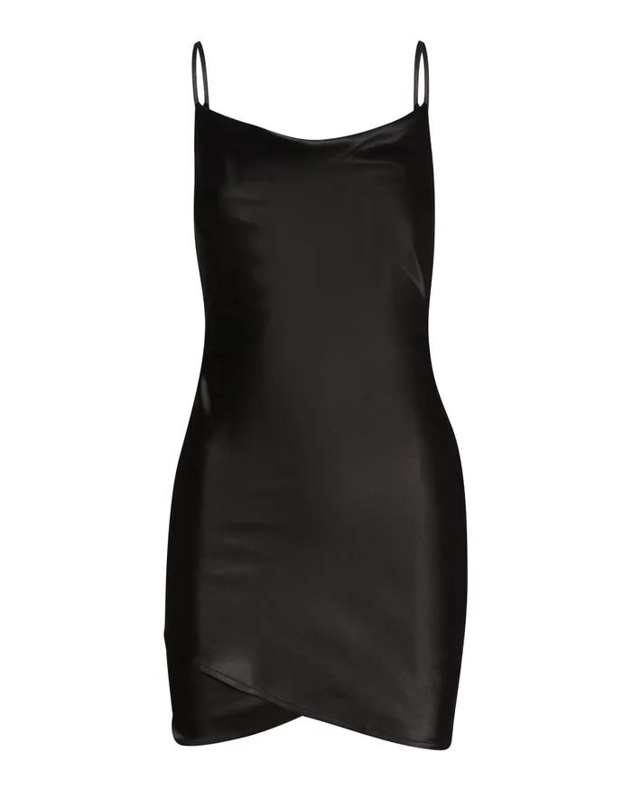 Steve Madden Satin Slip Dress Black Womens Dresses Steve Madden Satin Slip Dress Black Womens Dresses