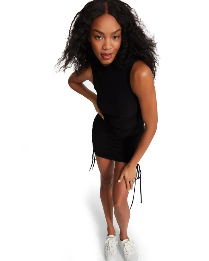 Steve Madden Sleeveless Mini Dress Black Womens Dresses Steve Madden Sleeveless Mini Dress Black Womens Dresses