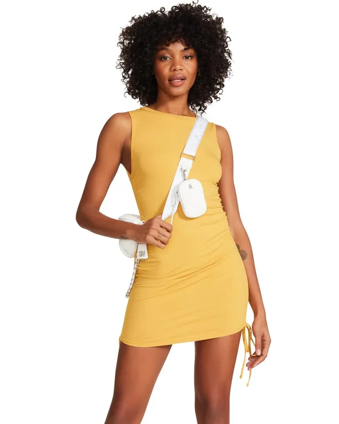 Steve Madden Sleeveless Mini Dress Sunflower Womens Dresses