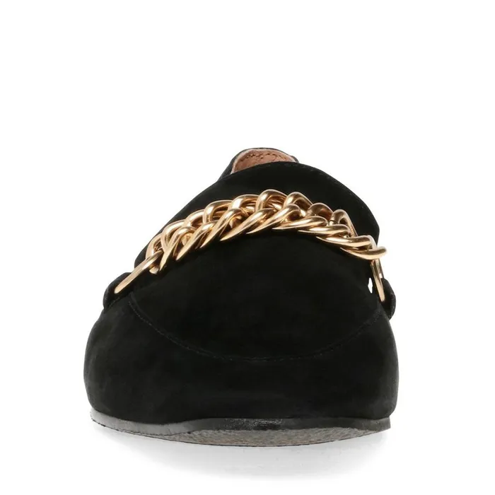 Steve Madden Soprano Black Suede Womens Flats