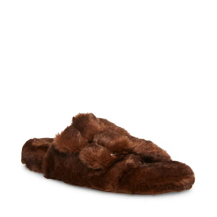 Steve Madden Staycation Brown Womens Slippers Steve Madden Staycation Brown Womens Slippers