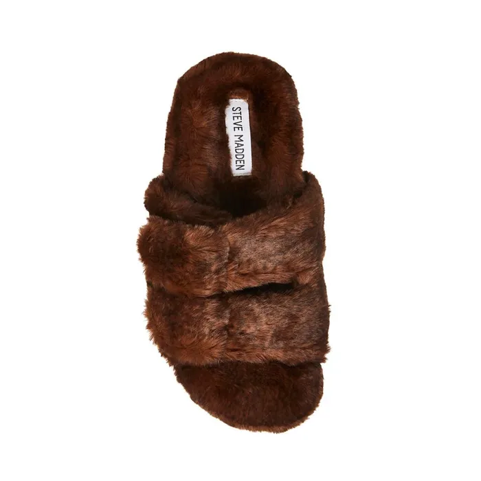 Steve Madden Staycation Brown Womens Slippers Steve Madden Staycation Brown Womens Slippers