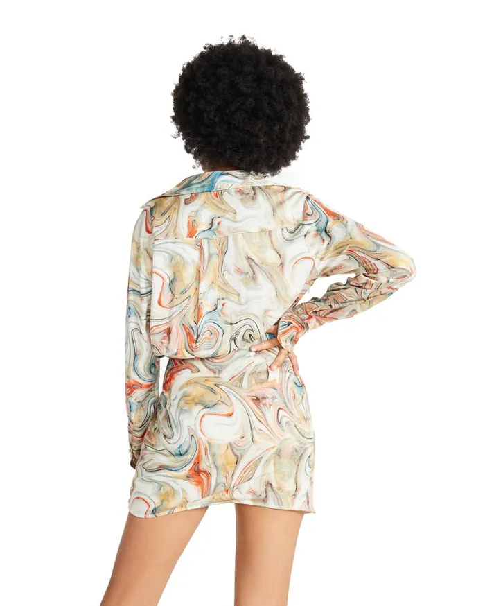 Steve Madden Swirl Mini Dress Multi Womens Dresses Steve Madden Swirl Mini Dress Multi Womens Dresses