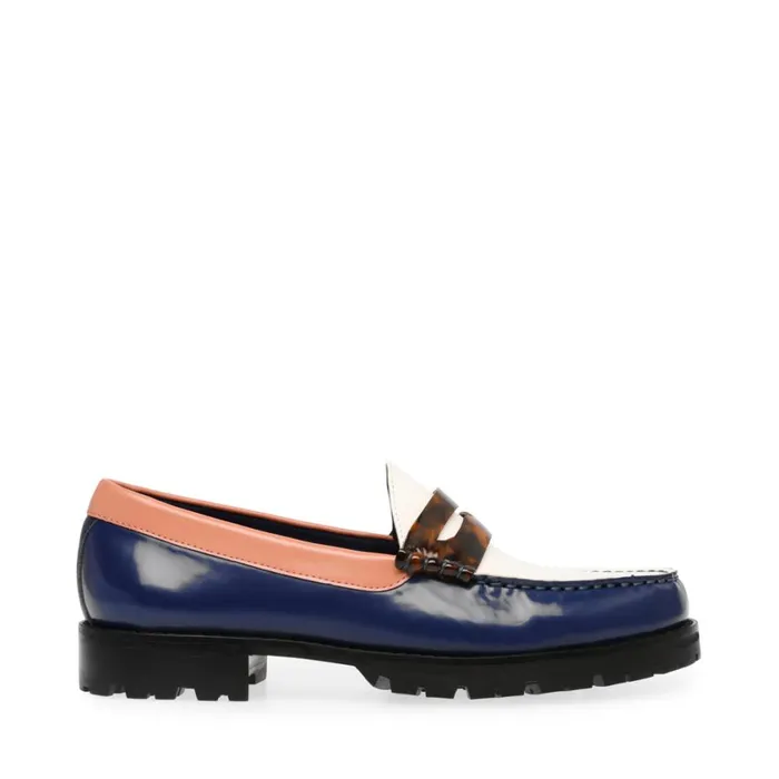 Steve Madden Tayloring Navy Multi Womens Loafers