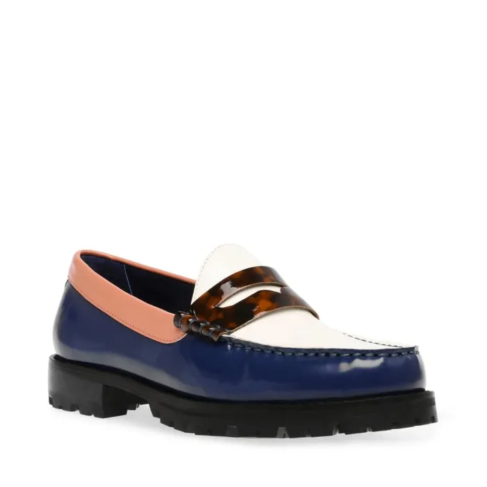 Steve Madden Tayloring Navy Multi Womens Loafers