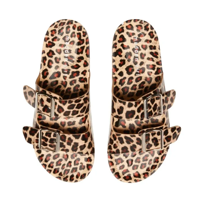 Steve Madden Teddy T Leopard Womens Sandals