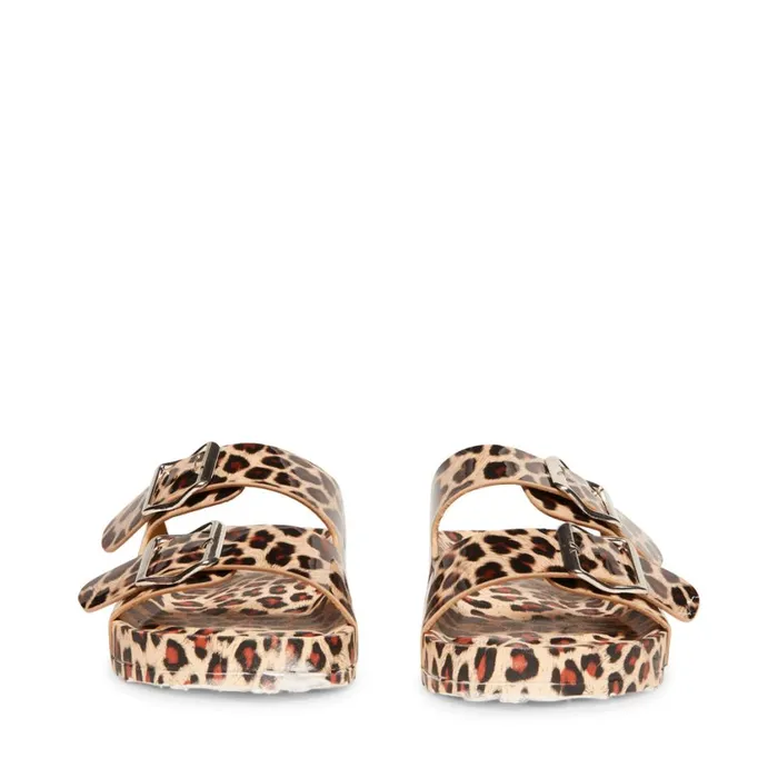 Steve Madden Teddy T Leopard Womens Sandals