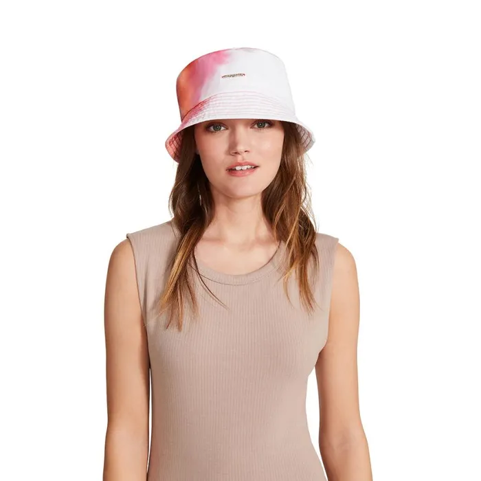 Steve Madden Tie Dye Bucket Hat Pink Womens Hats and Hair Accessories Steve Madden Tie Dye Bucket Hat Pink Womens Hats and Hair Accessories