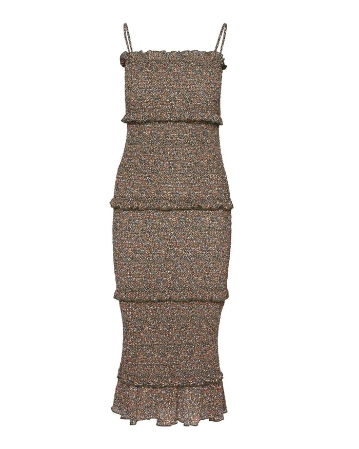 Steve Madden Tiered Midi Dress Green Womens Dresses Steve Madden Tiered Midi Dress Green Womens Dresses