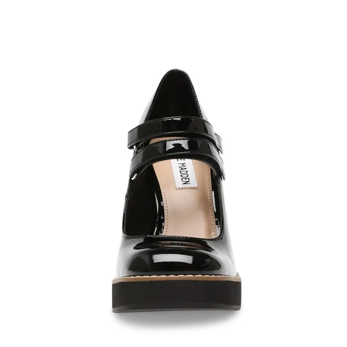 Steve Madden Twice Black Patent Womens Loafers
