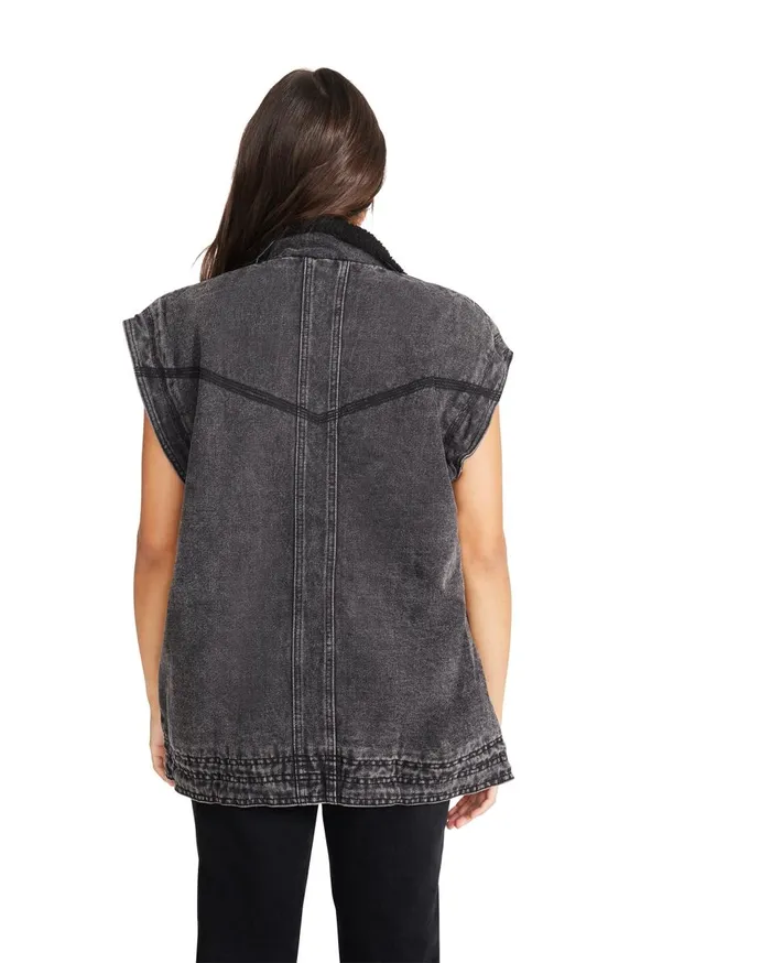 Steve Madden Utility Vest Black Womens Jackets and Coats Steve Madden Utility Vest Black Womens Jackets and Coats