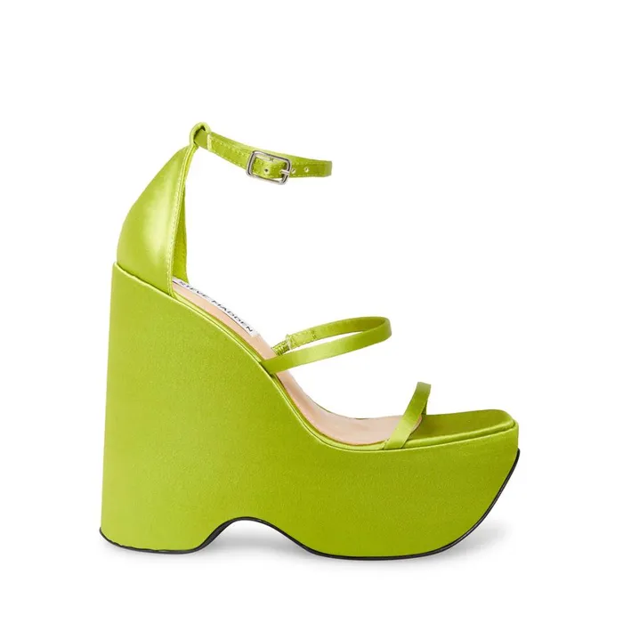 Steve Madden Varia Green Womens Platforms