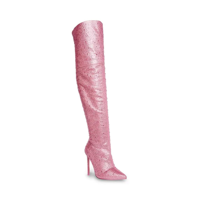 Steve Madden Vivianne Pink Womens Boots Steve Madden Vivianne Pink Womens Boots