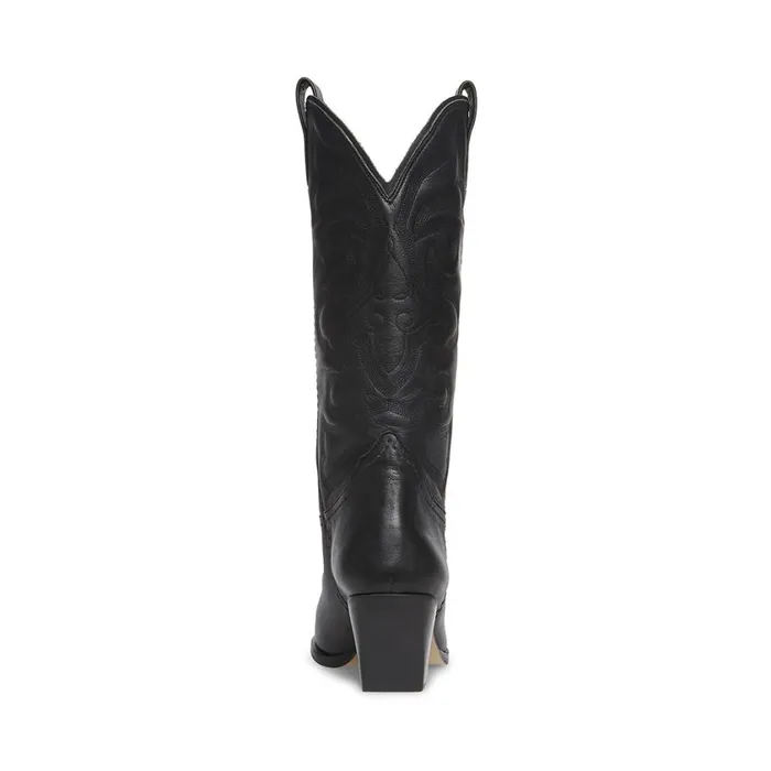 Steve Madden West Black Leather Womens Boots Steve Madden West Black Leather Womens Boots