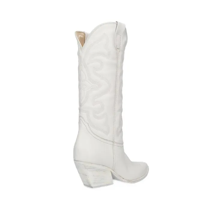 Steve Madden West White Leather Womens Boots Steve Madden West White Leather Womens Boots